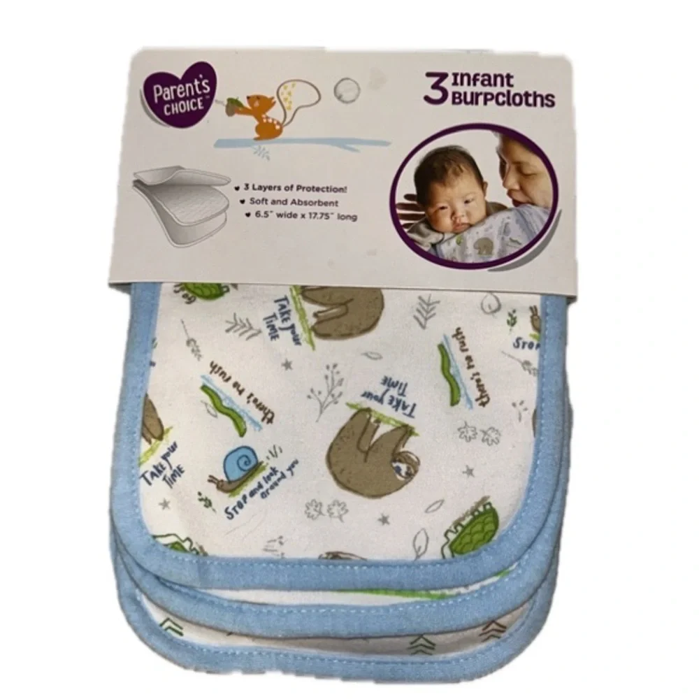 Parent's Choice 3-Pack of Infant Burp Cloths 3/$25